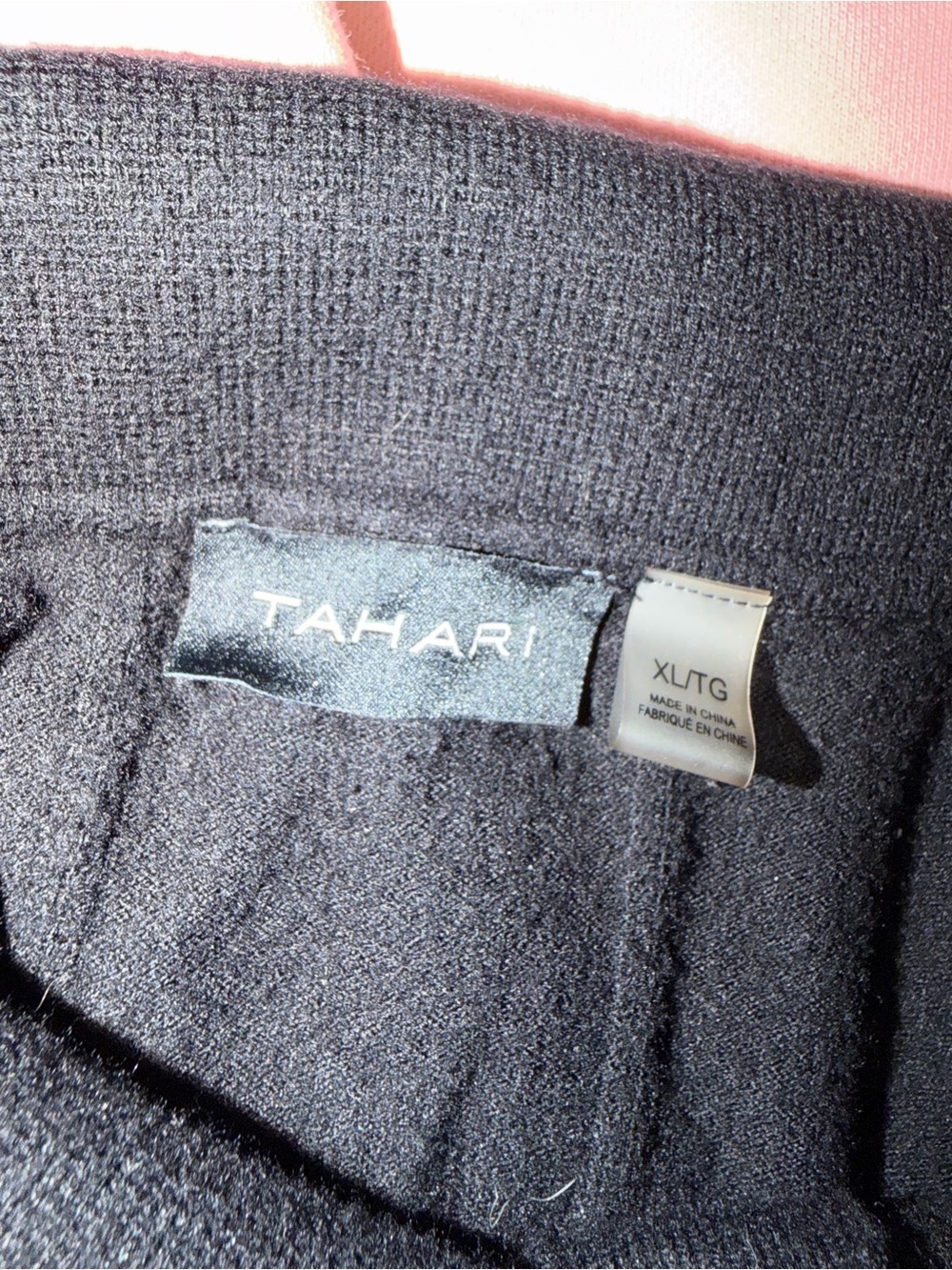 Tahari Black Short-Sleeve Knit Polo Shirt - Picture 3 of 3